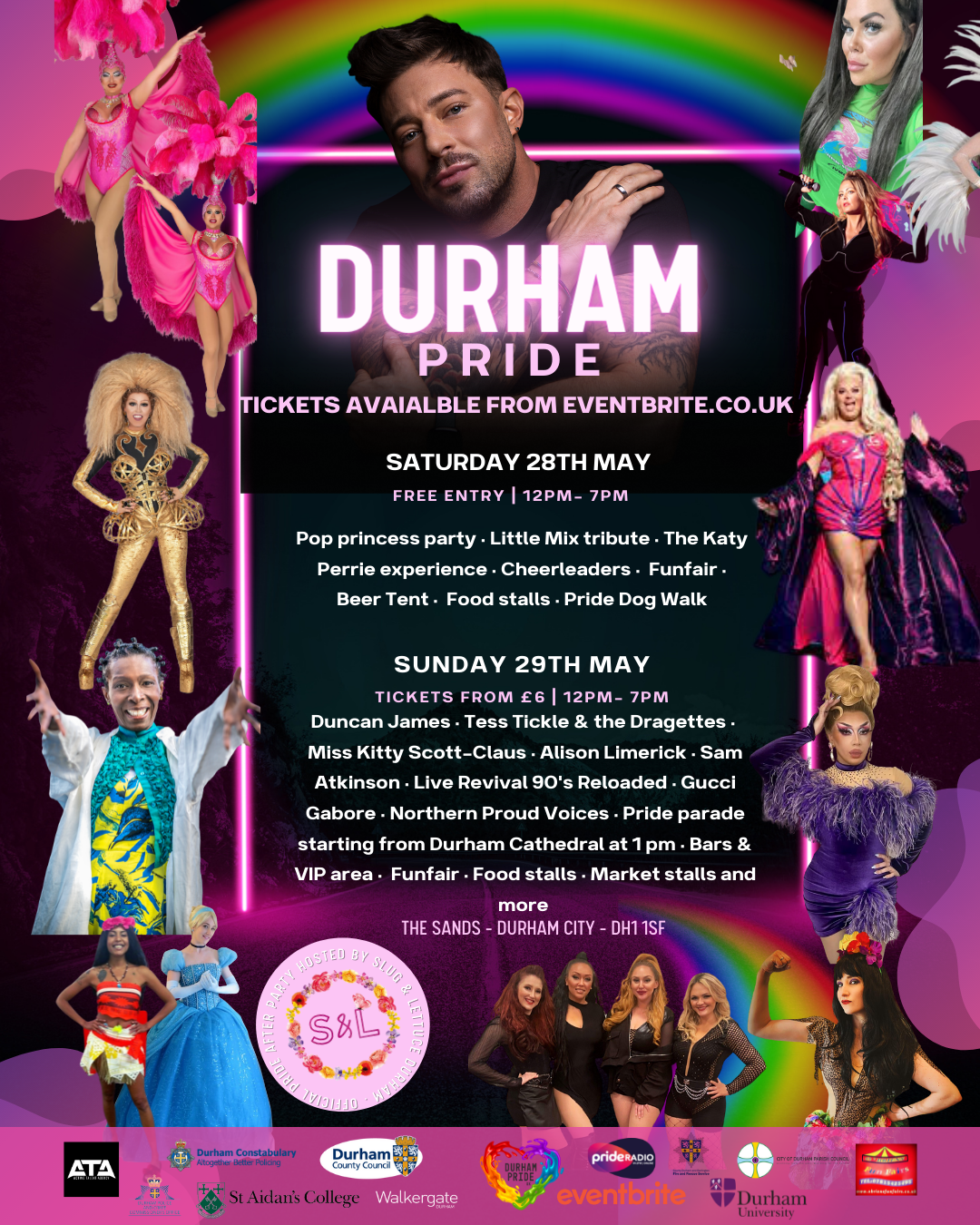 Durham Pride 2022 Line-Up